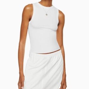 Aritzia Wilfred Free Ribbed Adventure Tank Top White Size S